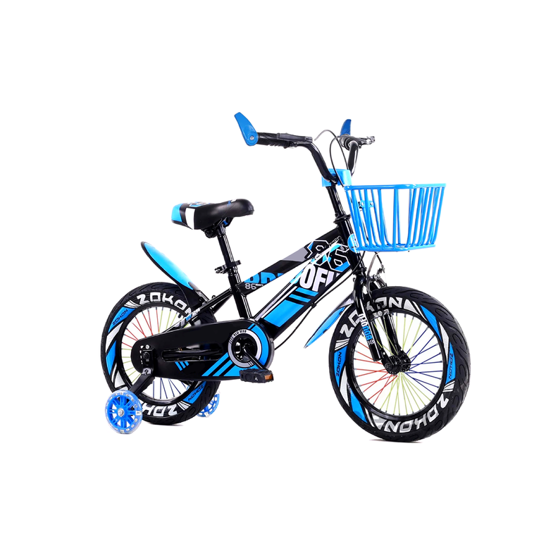 Bicicleta de montaña para Niños Luces LED y Colores Aro 12 Celeste-0