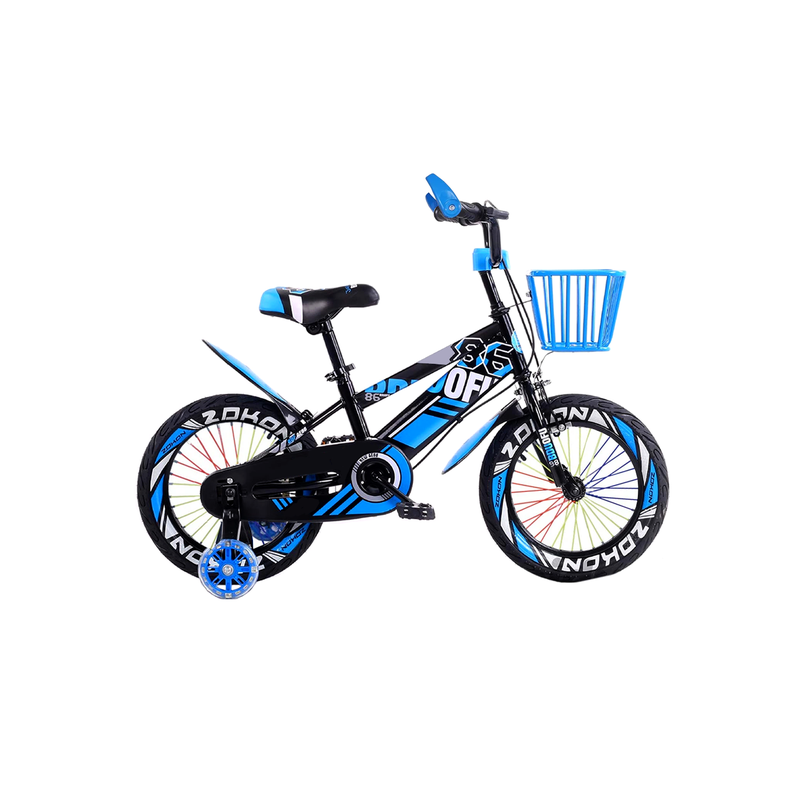 Bicicleta de montaña para Niños Luces LED y Colores Aro 12 Celeste-1