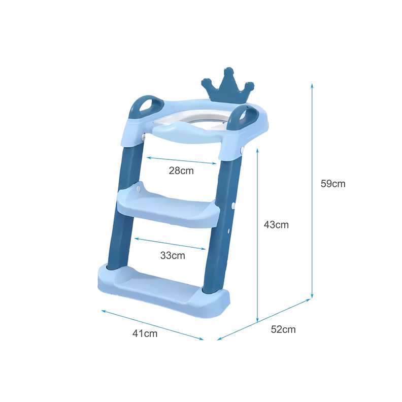 Escalera Asiento Adaptador De Baño Pelela Niños Azul-2