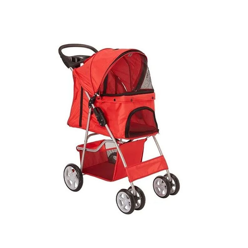 Coche Paseo Mascota Plegable Portatil 4 Ruedas-3