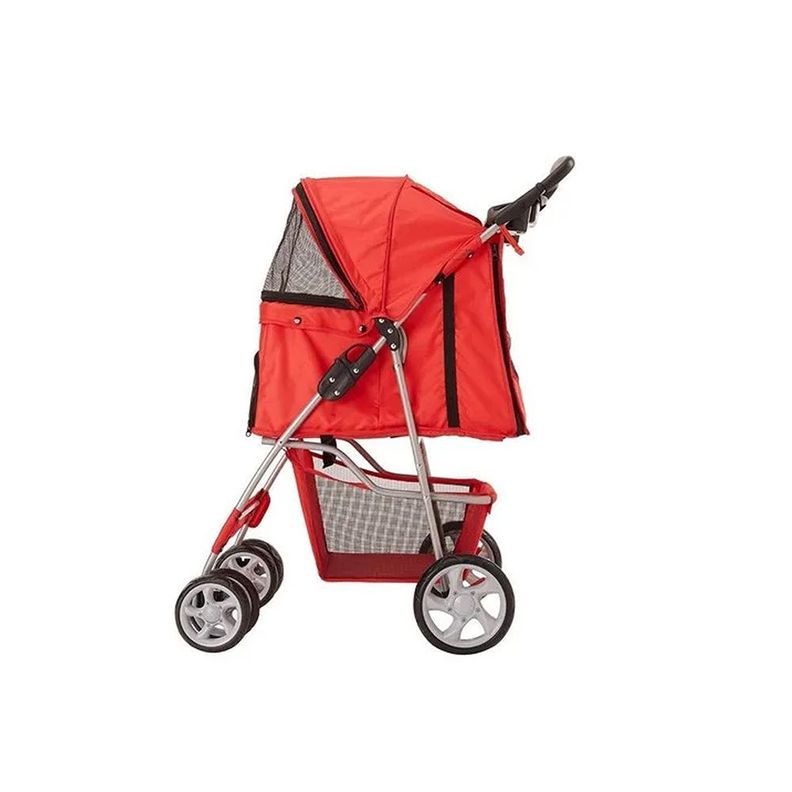 Coche Paseo Mascota Plegable Portatil 4 Ruedas-5