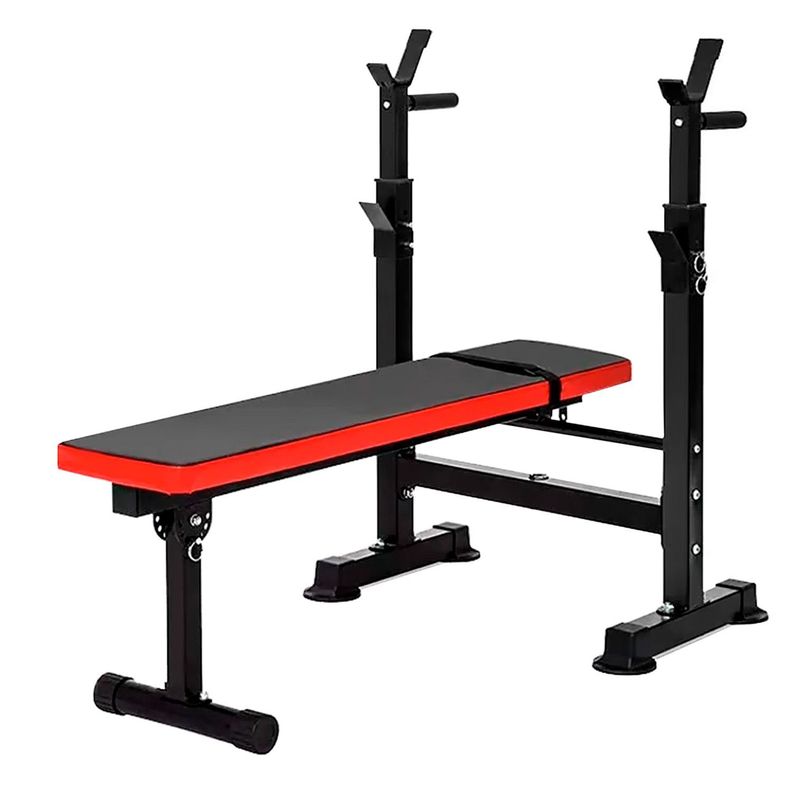 Press Banca Abdominal Reclinable Para Pesas Con Rack-0