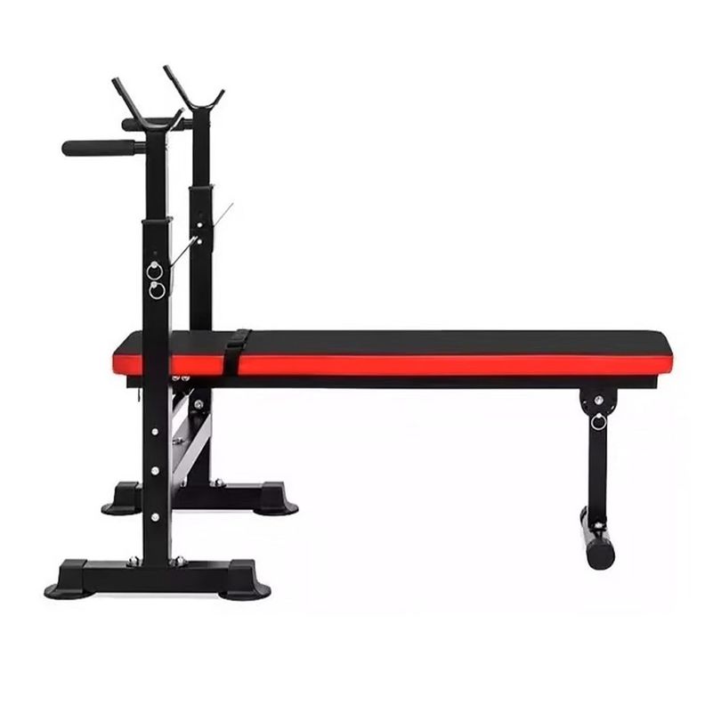 Press Banca Abdominal Reclinable Para Pesas Con Rack-2