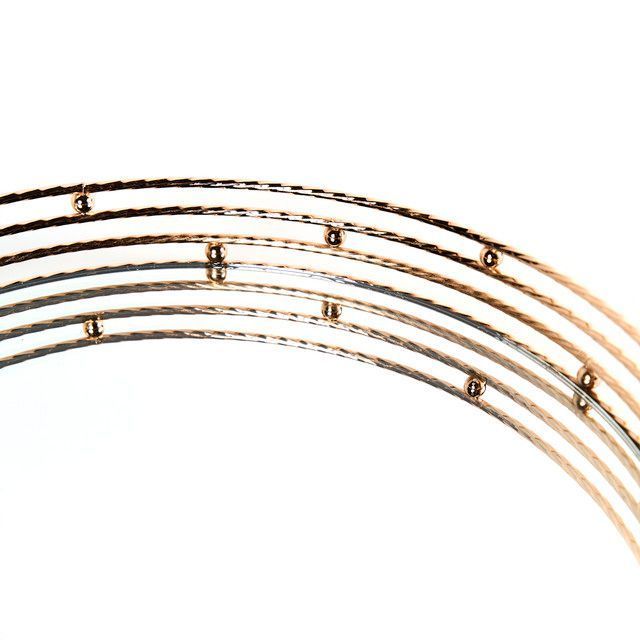 Bandeja Decorativa Espejo Gold/ Centro de Mesa 28 cm-1