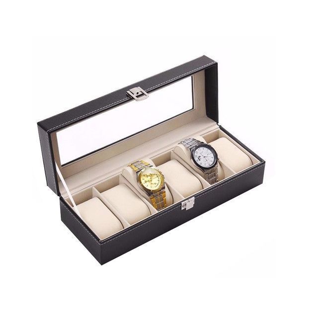 Caja Organizadora Para 6 Relojes Negro