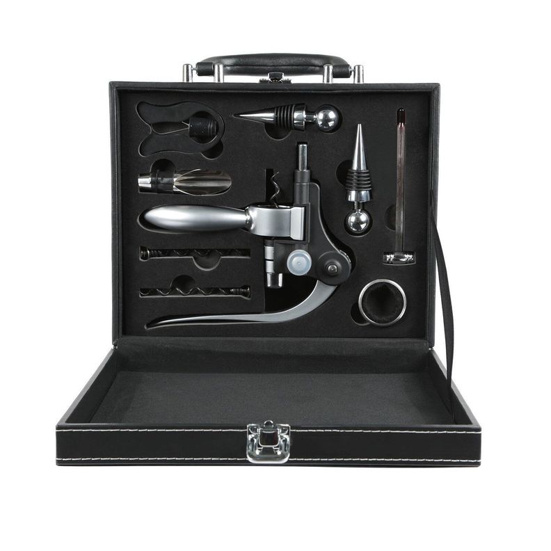 Set Maletin Descorchador De Vino Ecocuero Elegante-0