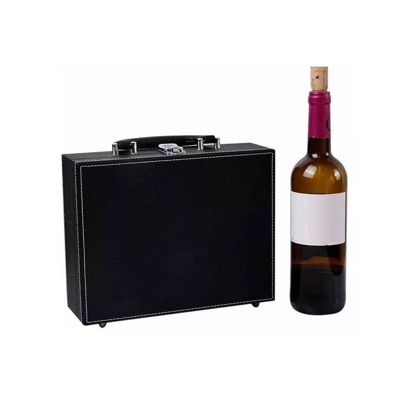 Set Maletin Descorchador De Vino Ecocuero Elegante-3