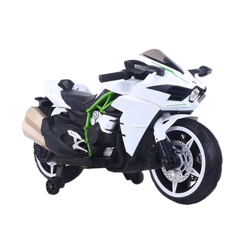 Moto Electrica Niños Alta Gama Luces Led Y Sonido Blanco-0