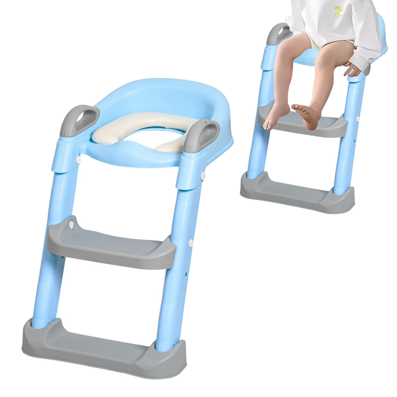 Asiento Adaptador De Baño Escalera Pelela Celeste-0