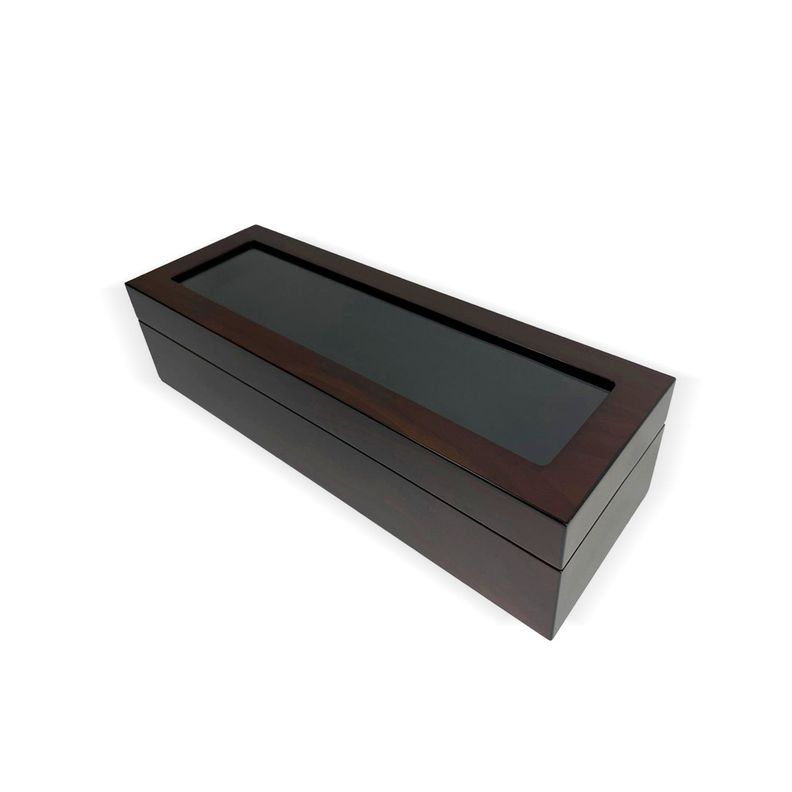 Caja Estuche Organizador 5 Relojes Madera de Lujo-0