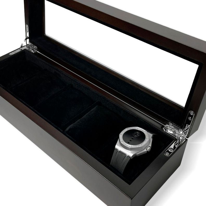 Caja Estuche Organizador 5 Relojes Madera de Lujo-2