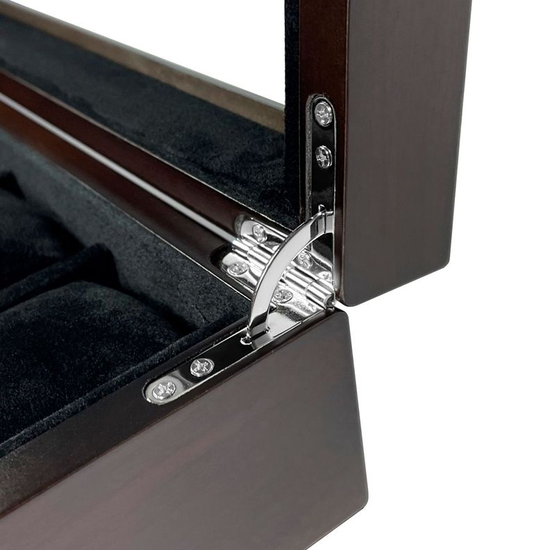 Caja Estuche Organizador 5 Relojes Madera de Lujo-3