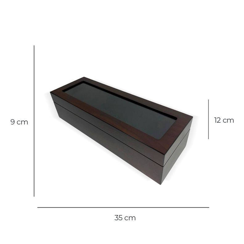 Caja Estuche Organizador 5 Relojes Madera de Lujo-4