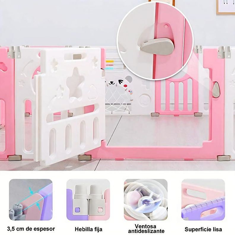 Corral de Seguridad Bebe Multiformas 12+2 Plegable -4