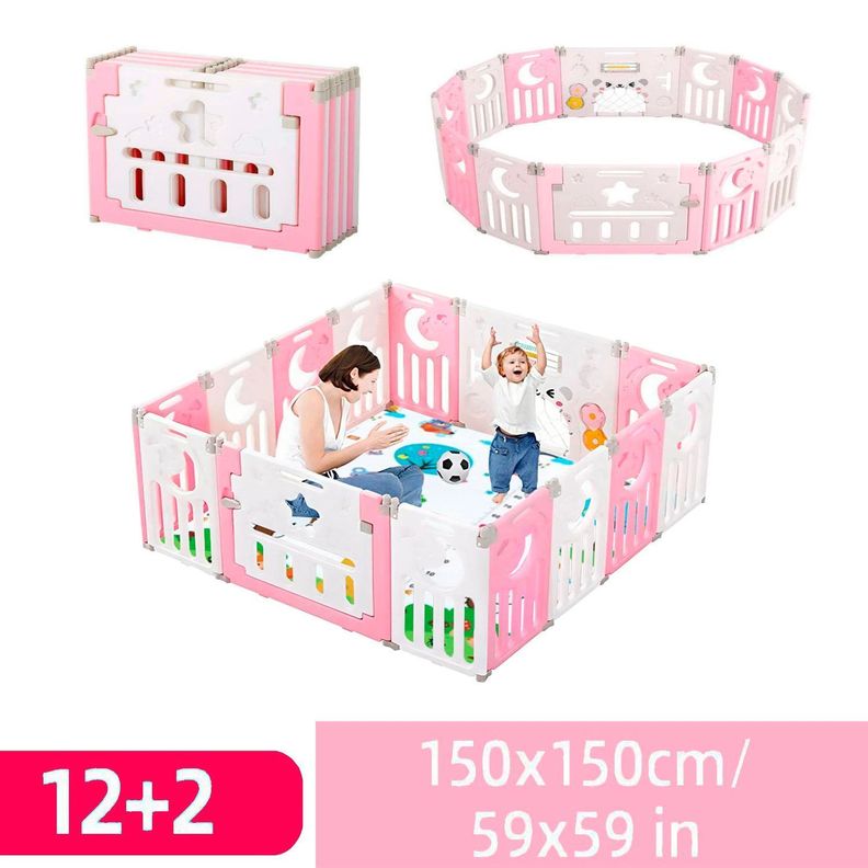 Corral de Seguridad Bebe Multiformas 12+2 Plegable -5