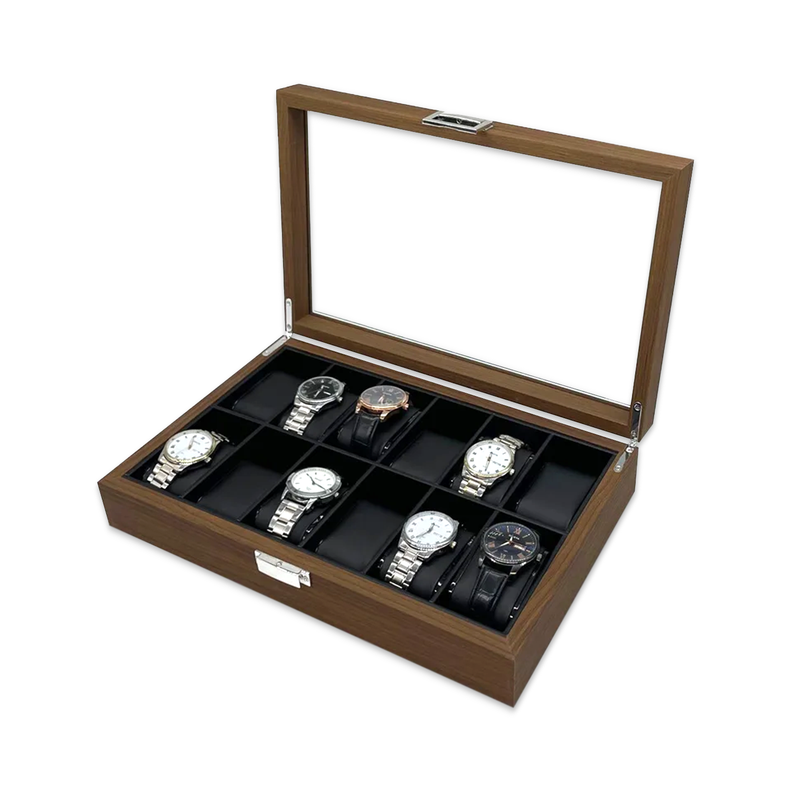 Caja Estuche Organizadora 12Relojes Madera de Lujo-0
