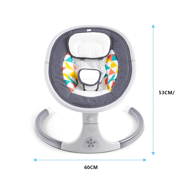 Silla Columpio Inteligente de Bebés Balancín Portátil con Temporización y Música-1