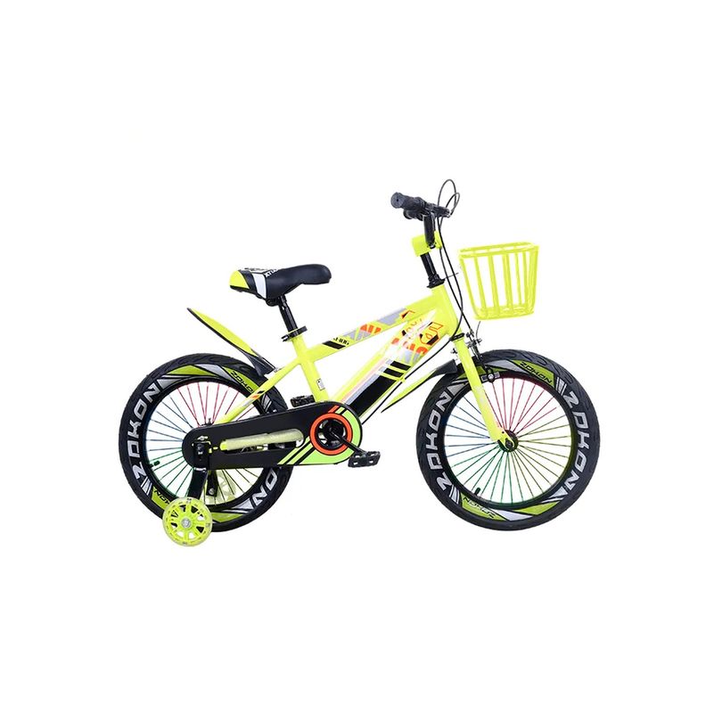 Bicicleta de montaña para Niños Luces LED y Colores Aro 12 Amarilla-0