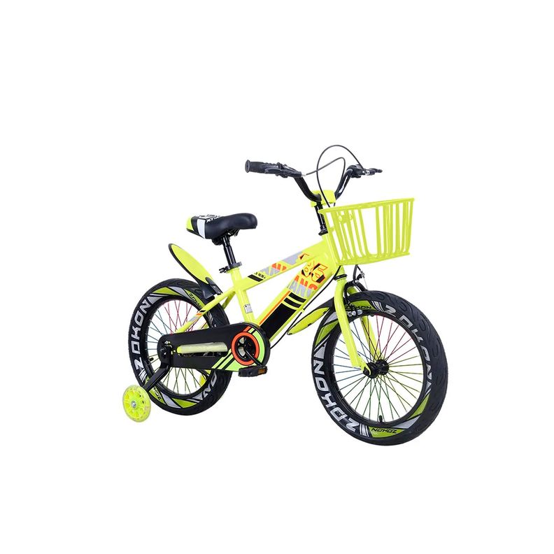 Bicicleta de montaña para Niños Luces LED y Colores Aro 12 Amarilla-1