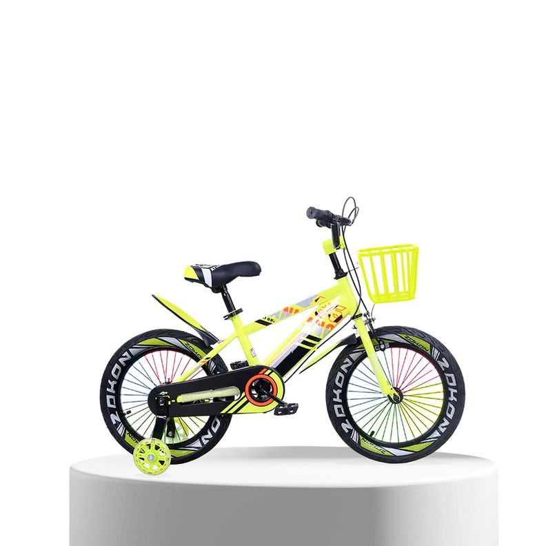 Bicicleta de montaña para Niños Luces LED y Colores Aro 12 Amarilla-3