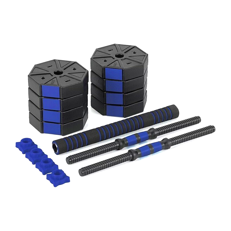 Set de Mancuernas 40 KG Azul-2