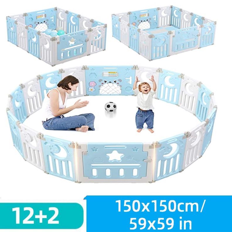 Corral de Seguridad Bebe Multiformas 12+2 Plegable -2