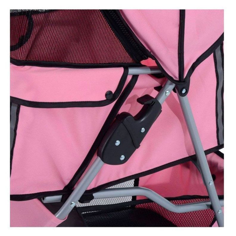 Coche Paseo Mascota Plegable Portatil 4 Ruedas-3