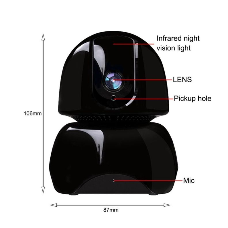 Camara Monitor Bebe Seguridad Con Microfono 360° Wifi-2
