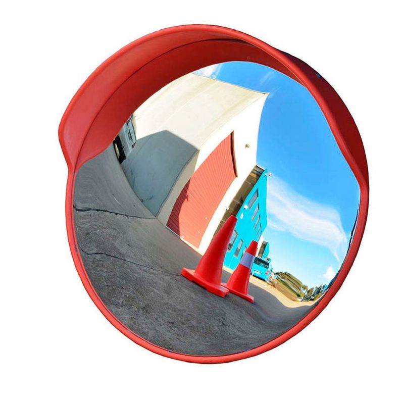 Espejo Convexo Estacionamiento 45 Cm+ soporte Fijacion Naranjo