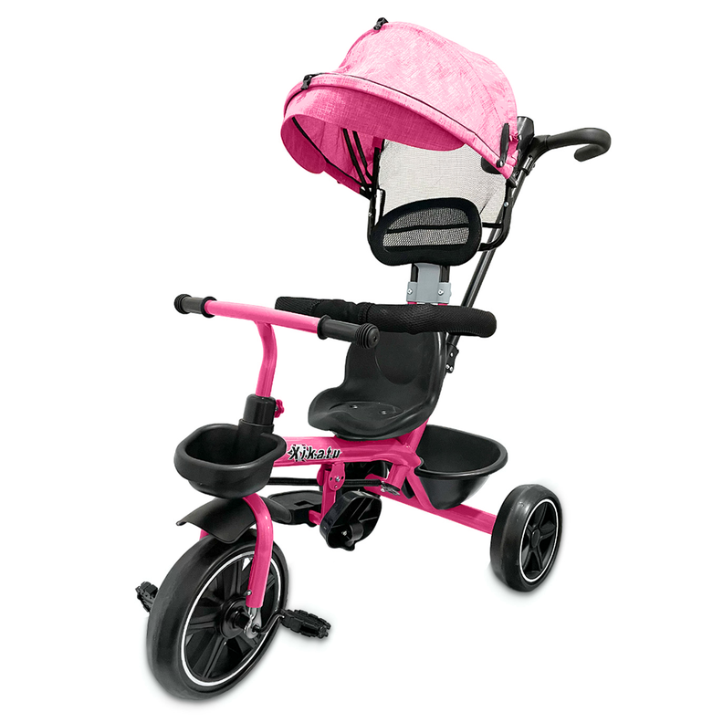 Triciclo Coche Infantil 5 En 1 Con Toldo y Mango-1