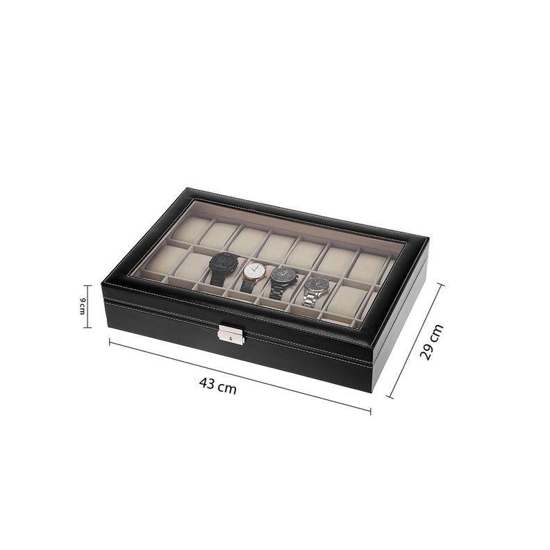 Caja Estuche Organizador de 24 Relojes de Lujo-4