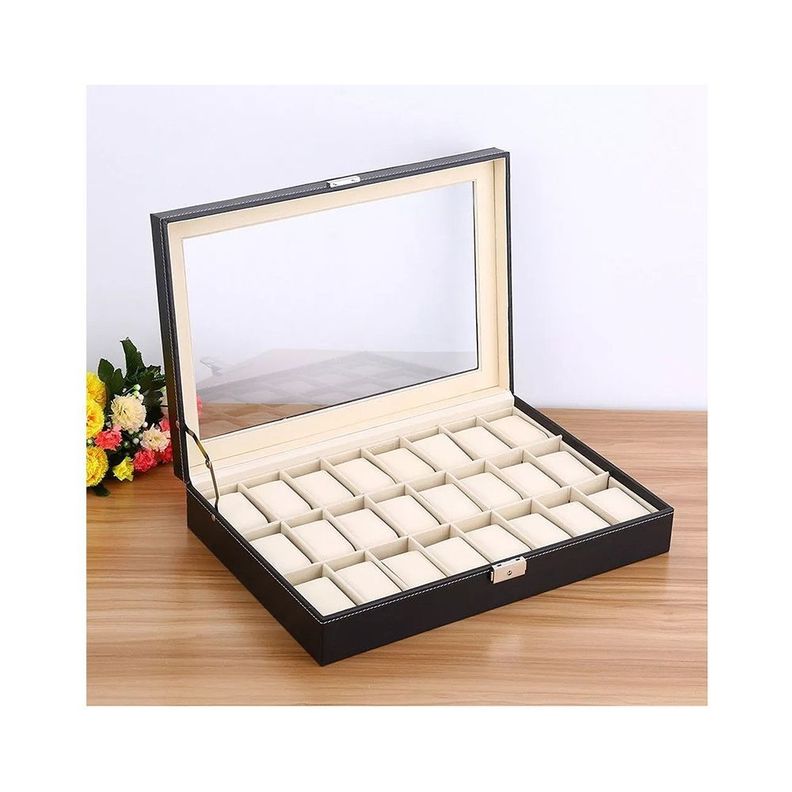 Caja Estuche Organizador de 24 Relojes de Lujo-5