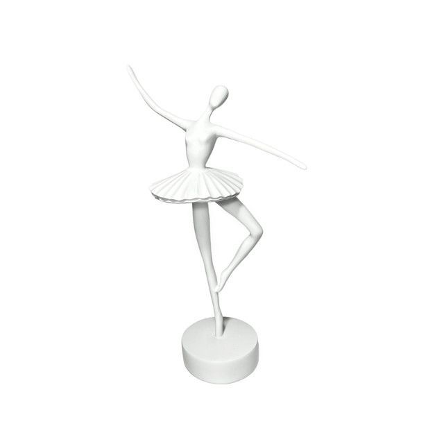 Adorno Deco Escultura Artística Bailarina Ballet Blanca-0