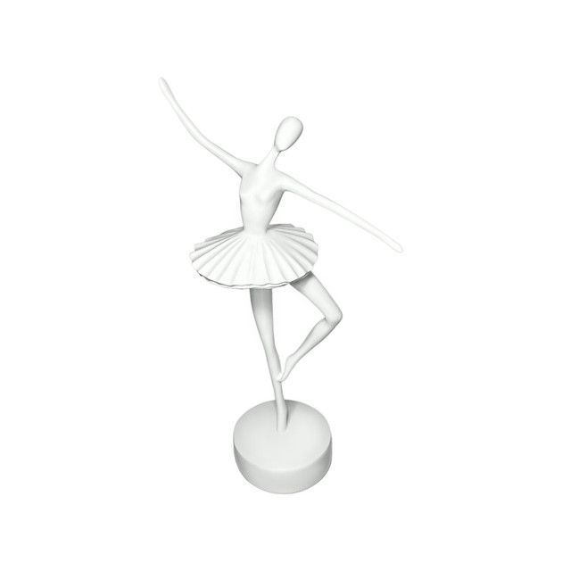 Adorno Deco Escultura Artística Bailarina Ballet Blanca-3