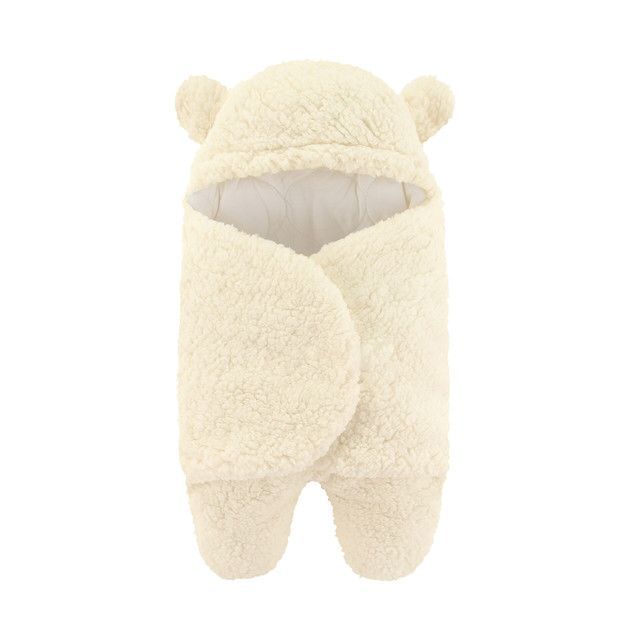 Manta Bebe Premium Recien Nacido Enterito Suave Osito Beige-0