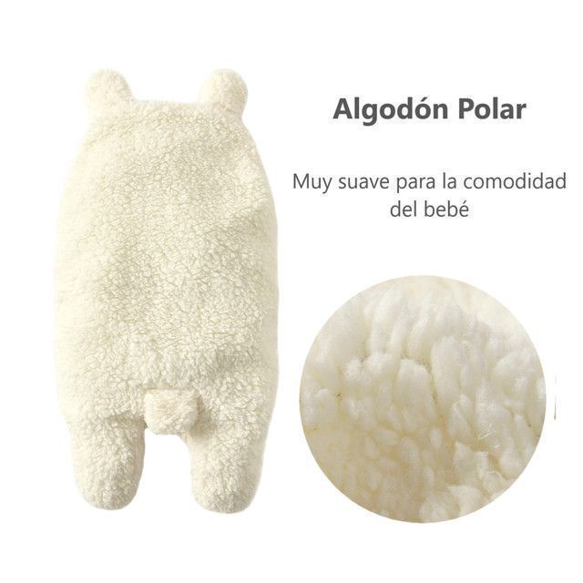 Manta Bebe Premium Recien Nacido Enterito Suave Osito Beige-4