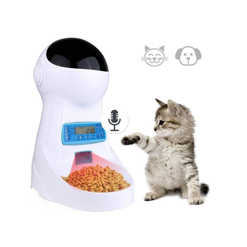 Dispensador Automatico Alimento Comida  Mascota Con Audio-1