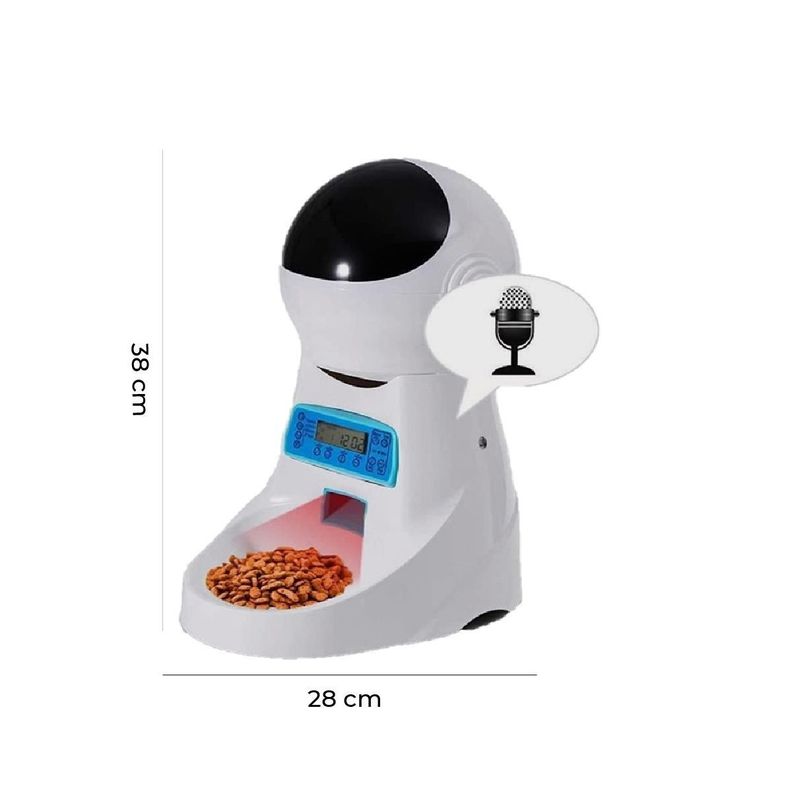 Dispensador Automatico Alimento Comida  Mascota Con Audio-2