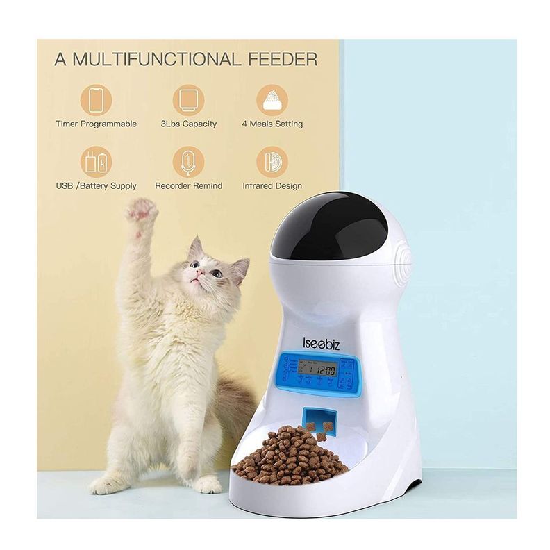 Dispensador Automatico Alimento Comida  Mascota Con Audio-6