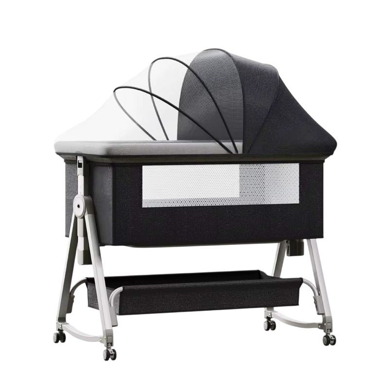 Cuna Colecho Moises Bebe Mecedora 6 Alturas Safe&soft Negro