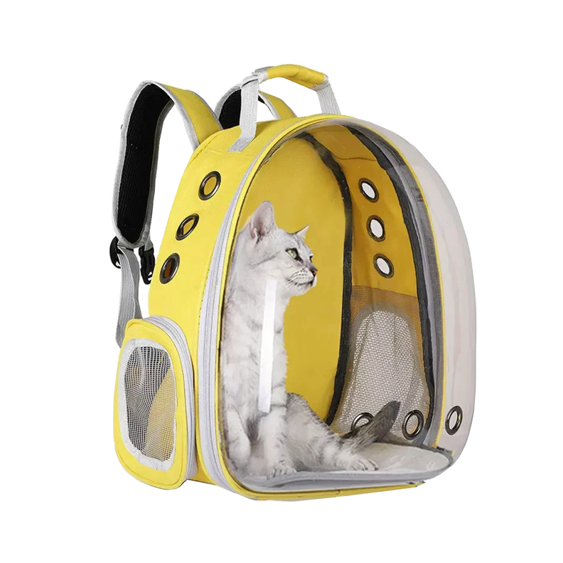 Mochila Transportadora Gatos Amarilla -3
