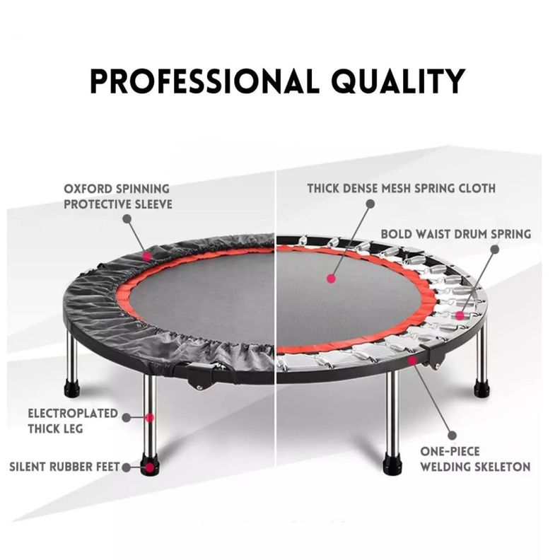 Trampolin con soporte 100 cm, saltarina con cobertor, Power Jump.-6