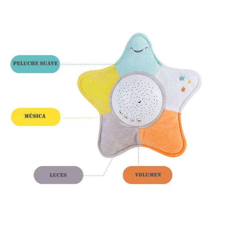 Peluche Juguete Estrella de Mar Ruido Blanco-2