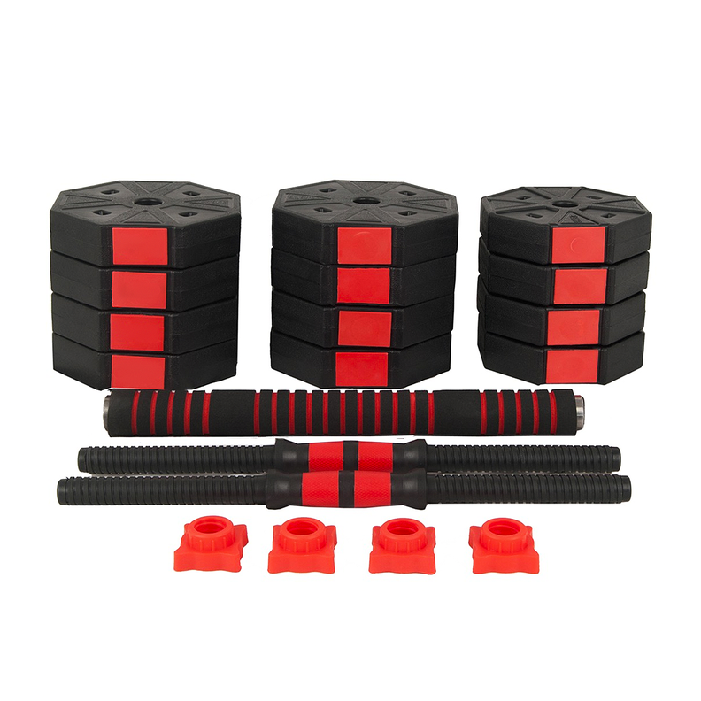 Set de Mancuernas 40 KG Rojo-2