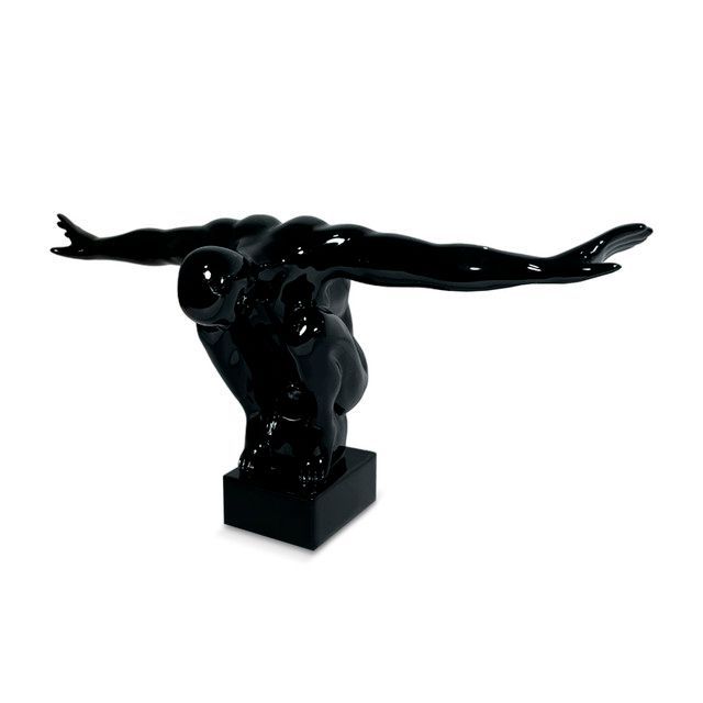 Adorno Deco Escultura Minimalista Atleta en Equilibrio Negro-1