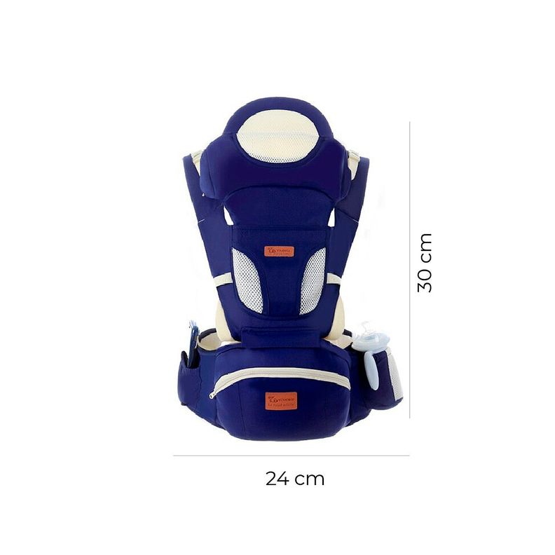 Portabebe Ergonomico con Soporte y Bolso Azul-1