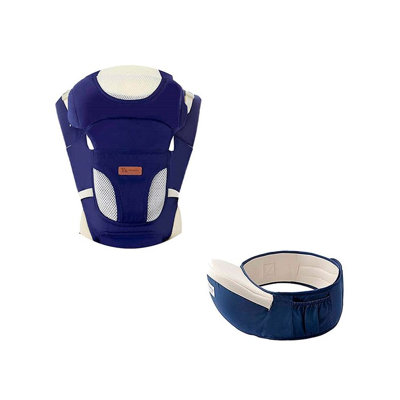 Portabebe Ergonomico con Soporte y Bolso Azul-2