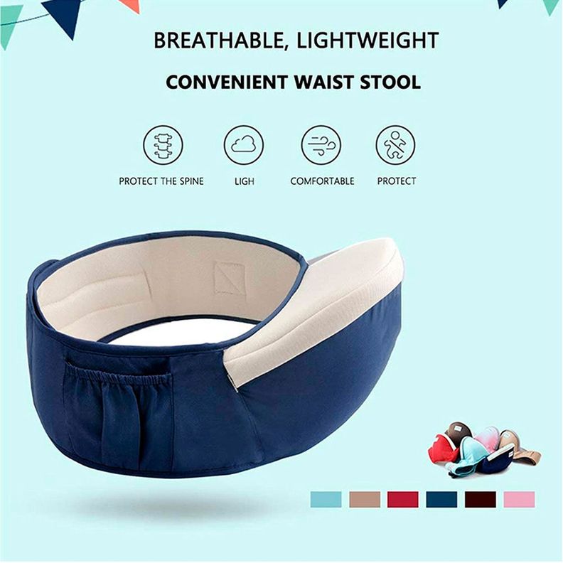 Portabebe Ergonomico con Soporte y Bolso Azul-4