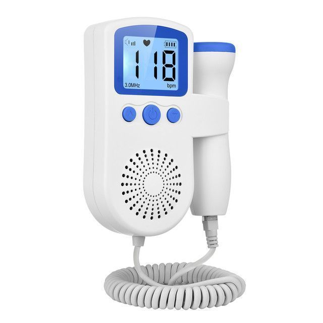 Monitor Fetal Doppler Ultrasonido Latidos Azul-1