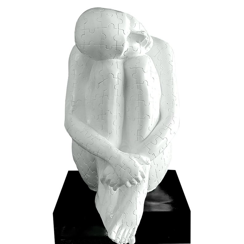 Adorno Deco Pensador Estatua Escultura Figura Arte Elegante-1